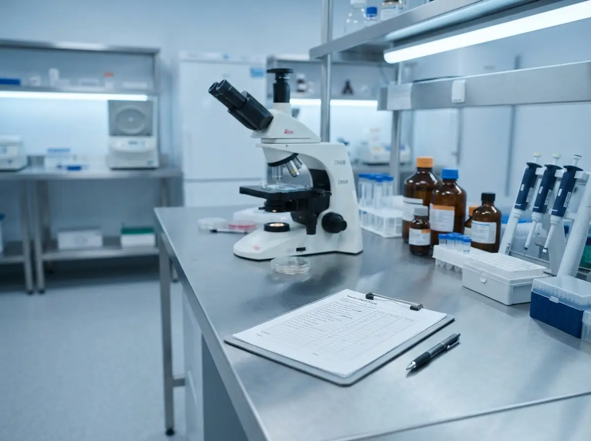 Clean modern medical laboratory interior